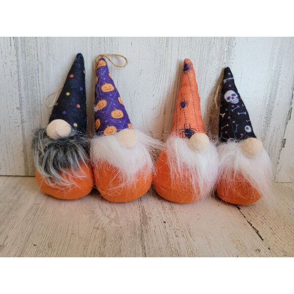 Halloween miniature plush gnome spider ornament set - Picture 5 of 7